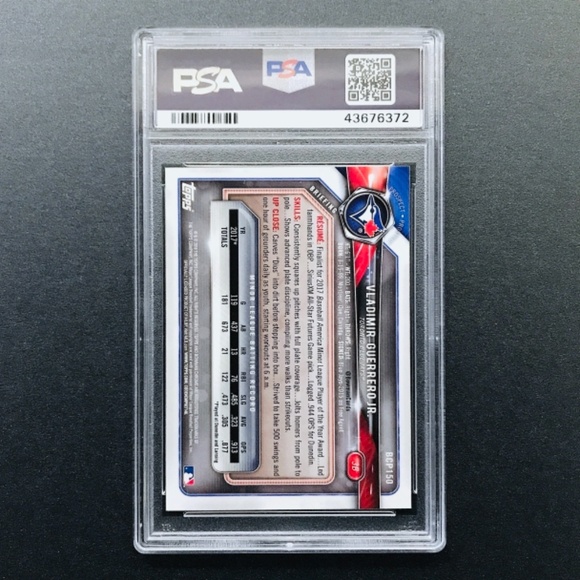 Vladimir Guerrero Jr. PRC - 2018 Bowman Chrome Prospects #BCP150 PSA 8 - Picture 2 of 4